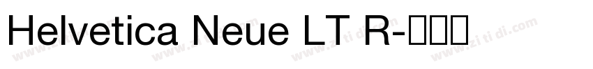 Helvetica Neue LT R字体转换
